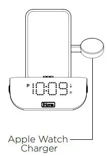 iHOME TIMEBASE PRO+ iWBTW200 User Guide - APPLE WATCH CHARGING
