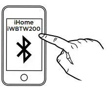 iHOME TIMEBASE PRO+ iWBTW200 User Guide - Connecting to Bluetooth