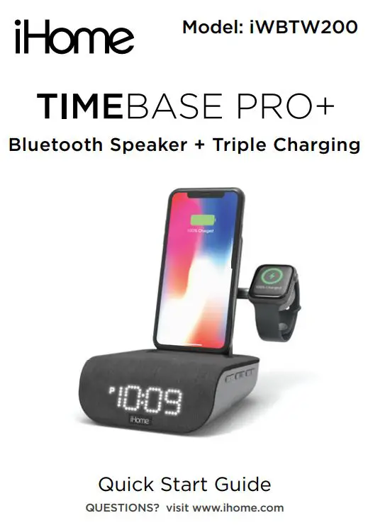 iHOME TIMEBASE PRO+ iWBTW200 User Guide