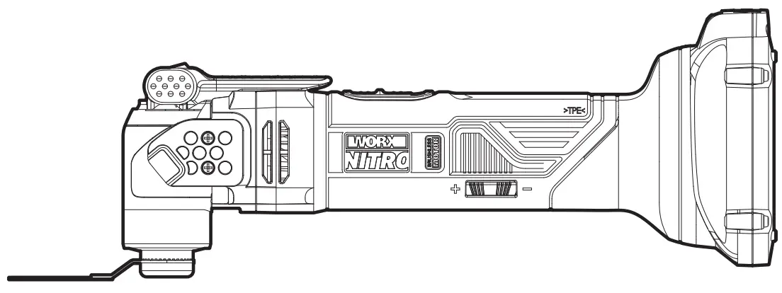 WORX WX697L 20V Cordless Brushless Oscillating Tool --