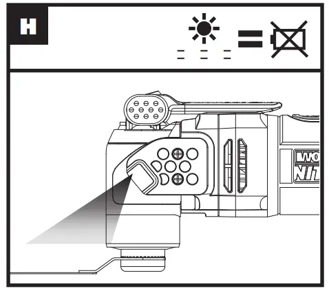 WORX WX697L 20V Cordless Brushless Oscillating Tool - WX697L-H