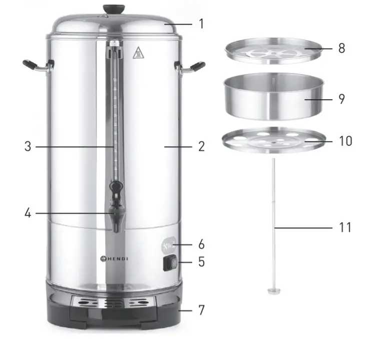 HENDI 211106 Percolator Double Walled-Recognizing the machine
