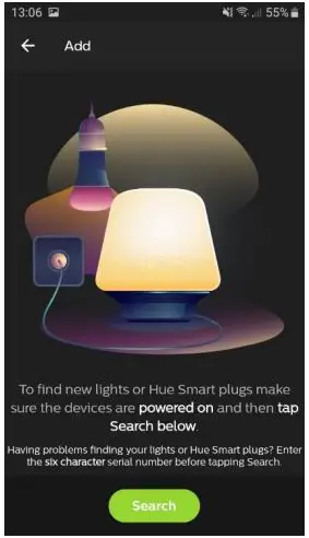 Eco-Dim 10 Zigbee Dimmer in to the Philips HUE search