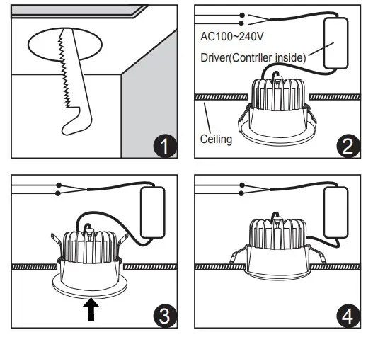 MIBOXER FUT072 Anti-glare RGB+CCT LED-Instructions