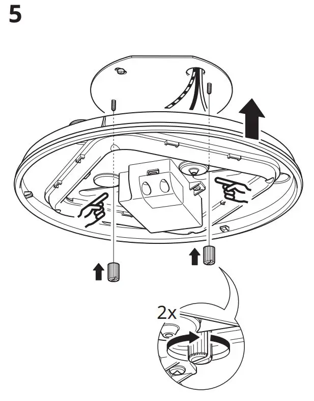 IKEA 004.979.72 BARLAST LED Ceiling Wall Lamp Instruction Manual - Installation 5