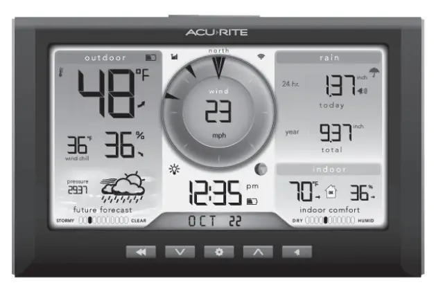 ACURITE 06086 Professional Weather Display fig1