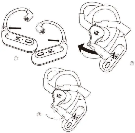 KZ AZ09 TWS HD Bluetooth Upgrade Ear Hoor - correctly