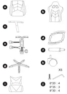 Kruger Matz KM0790 Gaming chair - SET INCLUDES