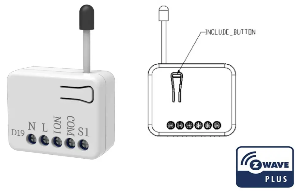 Z Wave Plus PAD19 In Wall Micro Dimmer