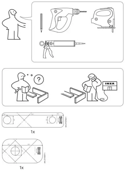 IKEA KATTEVIK Countertop Sink Wash Basin - figure 1
