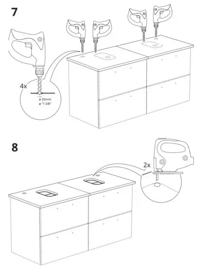 IKEA KATTEVIK Countertop Sink Wash Basin - figure 10
