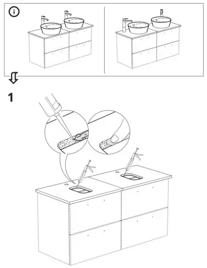 IKEA KATTEVIK Countertop Sink Wash Basin - figure 11