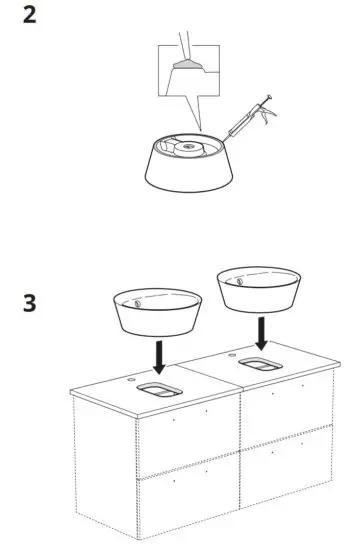 IKEA KATTEVIK Countertop Sink Wash Basin - figure 12