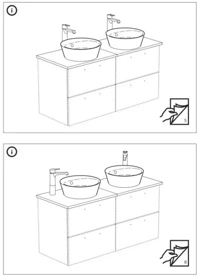 IKEA KATTEVIK Countertop Sink Wash Basin - figure 2