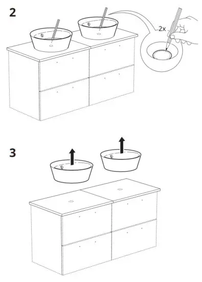 IKEA KATTEVIK Countertop Sink Wash Basin - figure 7