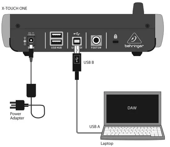 behringer X-Touch One - Typical simple DAW control system