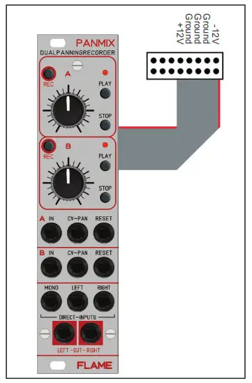 FLAME Panmix - Dual Panning Recorder- Connections