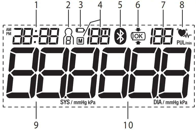 beurer MD6000 Upper Arm Blood Pressure Monitor - Display