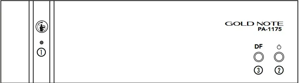 GOLD NOTE PA 1175 MkII Stereo Power Amplifier - FRONT PANEL