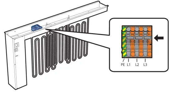 Installing an electrical heating battery 2