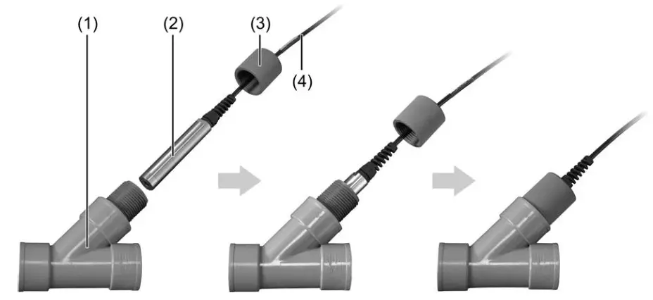 AQUALABO Ponsel Digital Optical Dissolved Oxygen OPTOD Sensor - mounting system.