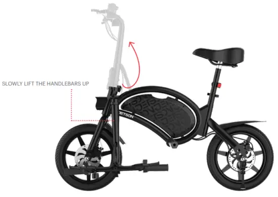 JETSON JBLTUP BLK Bolt Up Folding Electric Bike - Handlebar