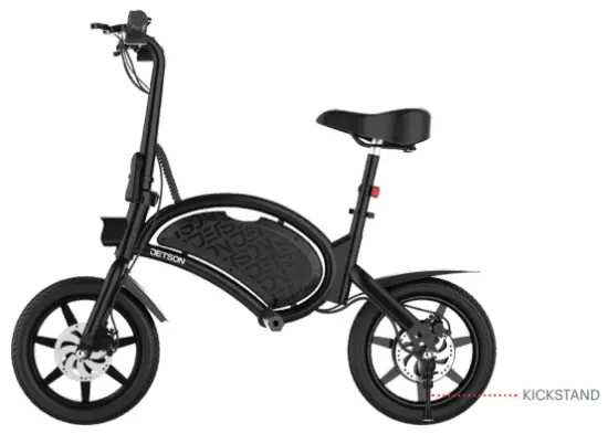 JETSON JBLTUP BLK Bolt Up Folding Electric Bike - KICKSTAND