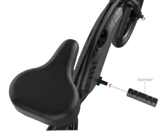 JETSON JBLTUP BLK Bolt Up Folding Electric Bike - Seat 3