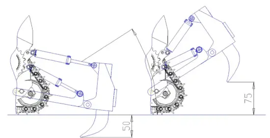 AMEWi-22548-Hydraulic-Bulldozer-Dimension