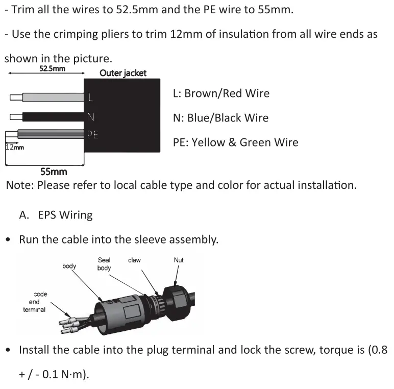FOX-ESS AIO 3-6kW All-In-One Single Phase Energy Station Installation Guide - Grid Wiring