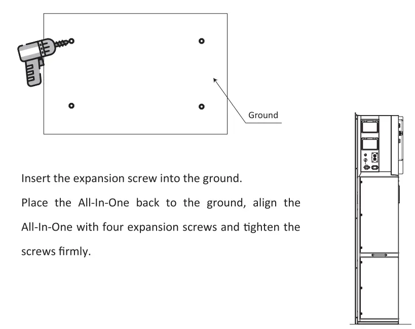 FOX-ESS AIO 3-6kW All-In-One Single Phase Energy Station Installation Guide - Ground installation