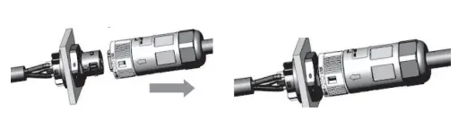 FOX-ESS AIO 3-6kW All-In-One Single Phase Energy Station Installation Guide - Insert the male end into the female end