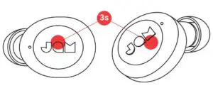 FIG 5 TURNING ON THE EARBUDS