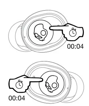 Skullcandy S2JTW-N745 Jib True Wireless In-Ear Headphones User Guide - Power Off
