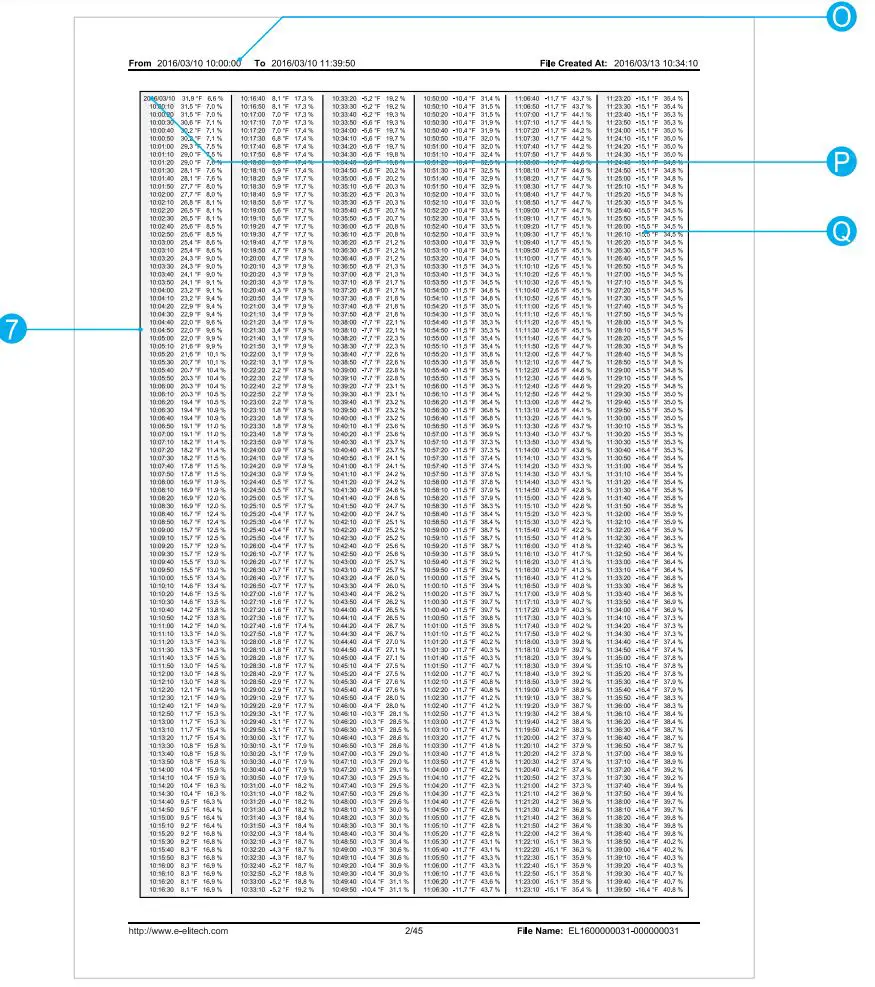 Elitech RC-51H Multi-use Temperature and Humidity User Manual - Report other page