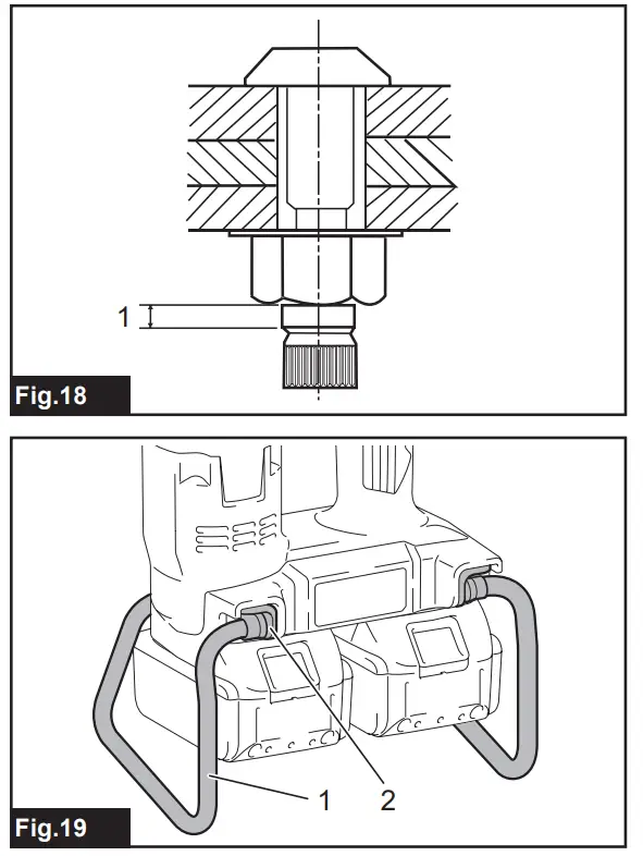 makita DWT310 Cordless Shear Wrench - fig