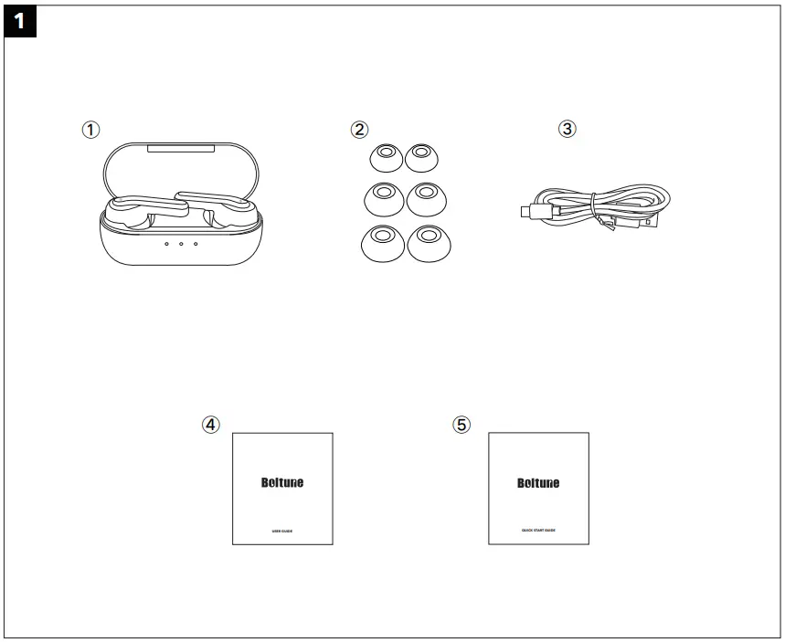 Boltune BT-BH023 Active Noise Cancelling True Wireless Stereo Earbuds - fig1