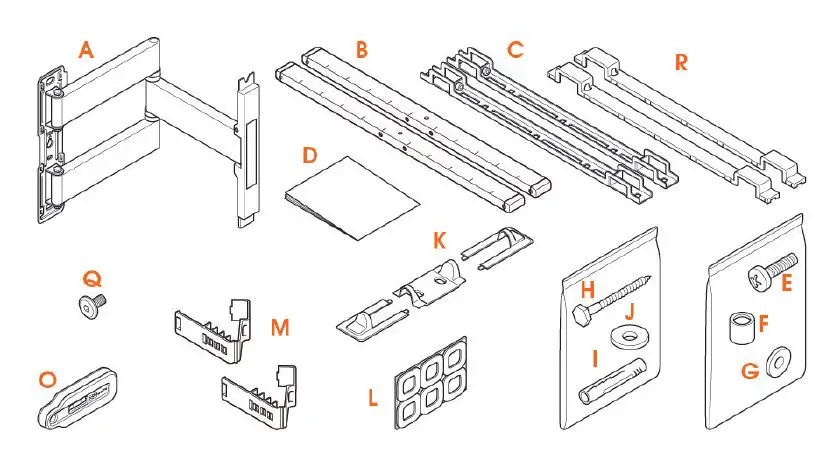 vogel s TVM 5440 Series Fixed TV Wall Mount fig 1