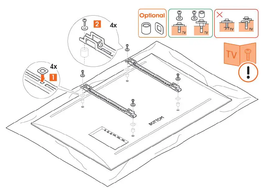 vogel s TVM 5440 Series Fixed TV Wall Mount fig 4