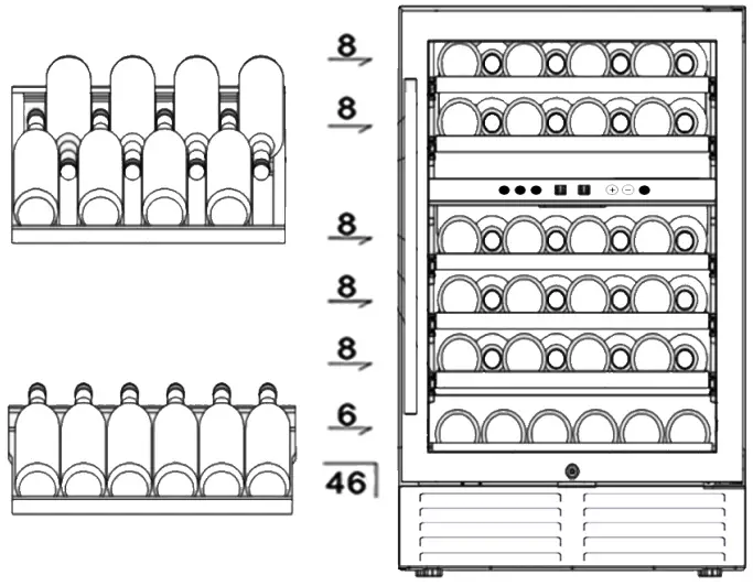 Equator JC 58A 28 Bottle Wine Built In Wine Cooler Refrigerators - FIG 5