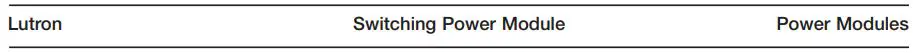 Lutron Switching Power Module User Guide