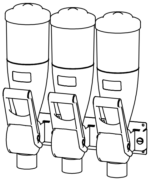 SERVER 86660 Dry Product Dispenser 2L Triple