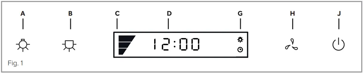 CDA EKPK90 Curved Glass Island Extractor fig 1