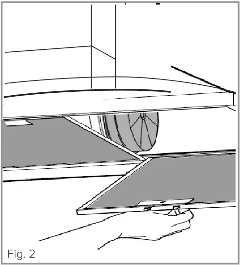 CDA EKPK90 Curved Glass Island Extractor fig 2
