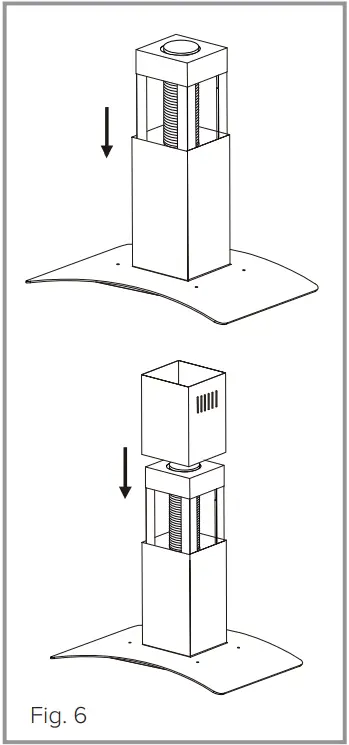 CDA EKPK90 Curved Glass Island Extractor fig 6