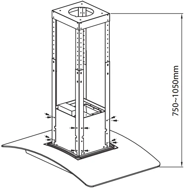 CDA EKPK90 Curved Glass Island Extractor fig 7 A