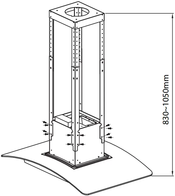 CDA EKPK90 Curved Glass Island Extractor fig 7 B