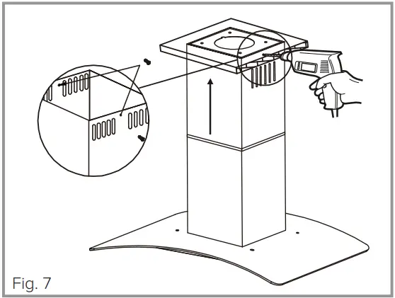 CDA EKPK90 Curved Glass Island Extractor fig 7