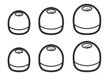 Audio-Technica Wireless Headphones -Eartips.