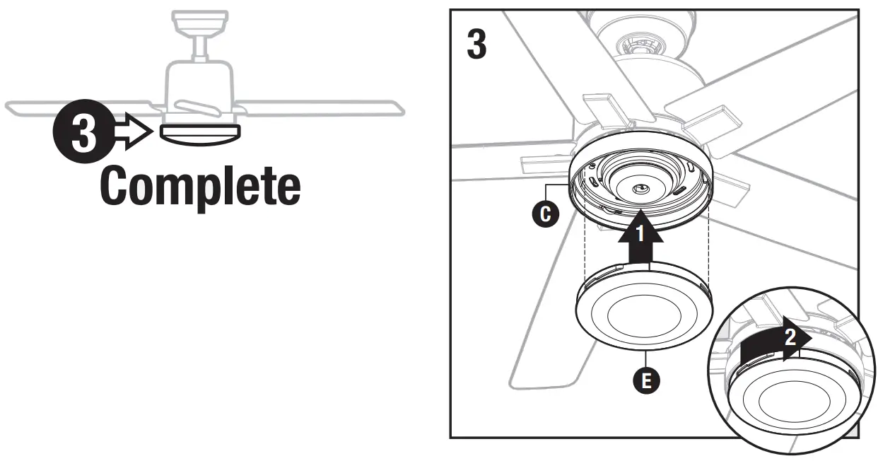 Hunter 51674 Acela Integrated LED Indoor Ceiling Fan - fig 13